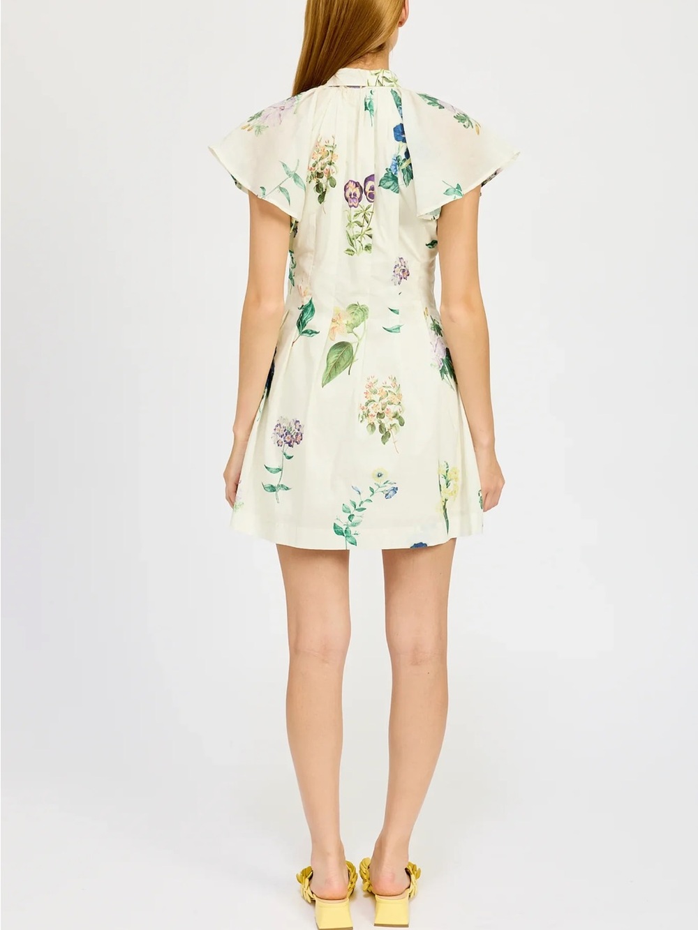 Romantic Floral Anthropologie En Saison Ashley Mini Shirt Dress size Medium - Picture 7 of 9